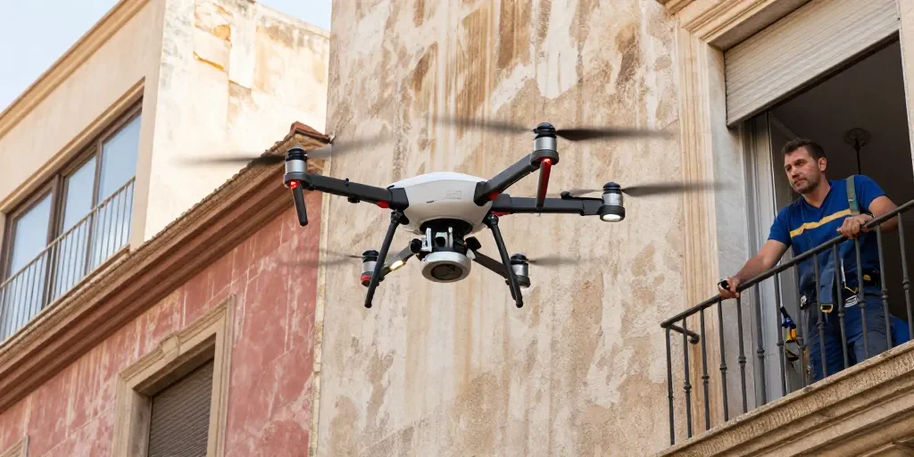 Contaminación de fachadas en Valencia: por qué los drones no son la solución para todos los edificios